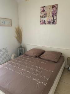 Posteľ alebo postele v izbe v ubytovaní Votre séjour cosy à Frejus!