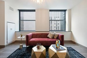 Istumisnurk majutusasutuses Experience Downtown Chicago at Millennium - Luxury Apartments in The Loop