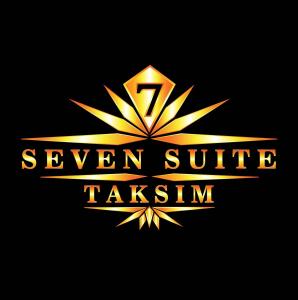 un logo de oro con el texto siete suite taksim en Seven Suite Taksim en Estambul