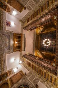 an overhead view of an auditorium of a theatre at Riad Ouliya in Fez