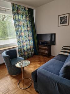 TV a/nebo společenská místnost v ubytování Am Stadtpark mit Parkplatz 1ZKB 48qm