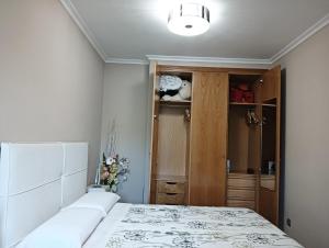 a bedroom with a bed and a closet at Apartamento en la Ciudad de las Artes y las Ciencias in Valencia