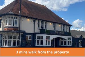 a building with the words mins walk from the property at Spacious single and double bedroom in Southampton with free parking in Southampton