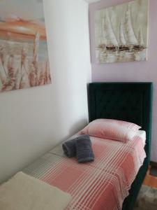 Postel nebo postele na pokoji v ubytování Alnea