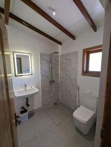 a bathroom with a toilet and a sink at Kirinda Heaven - Yala in Kirinda