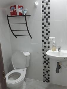 Koupelna v ubytování Bellísima casa para descansar