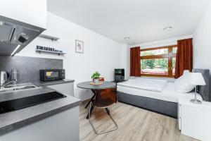 Köök või kööginurk majutusasutuses Apartmán v Poděbradech