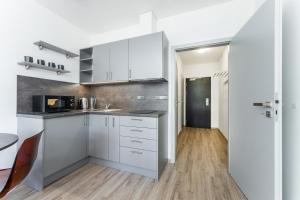 Köök või kööginurk majutusasutuses Apartmán v Poděbradech