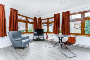 Istumisnurk majutusasutuses Apartmán v Poděbradech