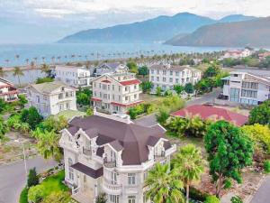 an aerial view of a large house in a city at Benzen villa in Nha Trang