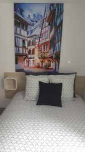 Posteľ alebo postele v izbe v ubytovaní Agréable Studio tout équipé à Mulhouse