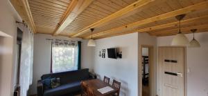 Televízia a/alebo spoločenská miestnosť v ubytovaní Domki letniskowe,apartamenty Wczasowa 8a