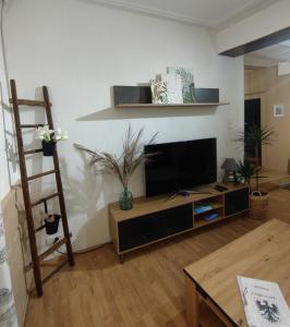 TV a/nebo společenská místnost v ubytování Gîte À l'aigle de sable