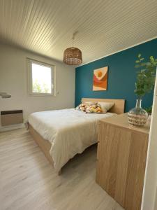 Postel nebo postele na pokoji v ubytování Villa LCSM et studio