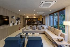 Χώρος καθιστικού στο Studio Luxo Vila Nova - Homax