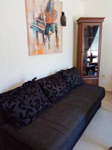 um sofá numa sala de estar com um quadro na parede em Apartment DREAMS em Sombor