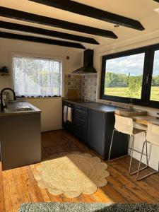 Η κουζίνα ή μικρή κουζίνα στο Borthwick Farm Cottage Pottery