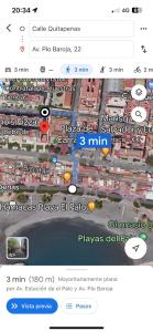uma imagem de um telemóvel com um mapa em Apartamento Gloria 1 Parking privado gratis em Málaga