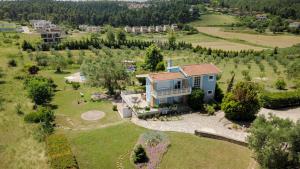 an aerial view of a house with a yard at Olivos Villa Sani in Sani Beach