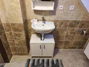 Koupelna v ubytování Apartmán Dobrá mysl