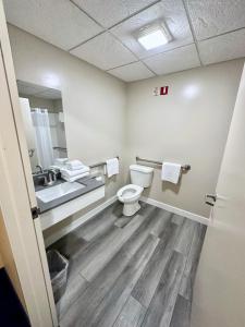 a bathroom with a toilet and a sink at Islander Inn in Put-in-Bay