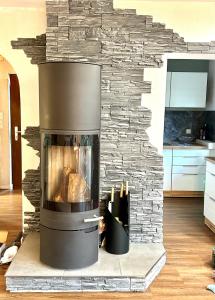 Kuchyň nebo kuchyňský kout v ubytování Haus mit Sauna am Waldrand - Nähe Brombachsee Altmühlsee
