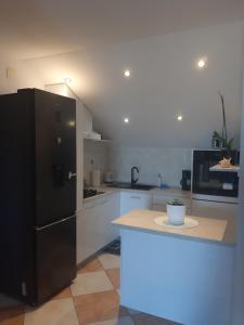 Kuchyň nebo kuchyňský kout v ubytování Apartments T & D