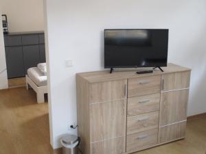 TV a/nebo společenská místnost v ubytování Parsberger Stadtwohnung
