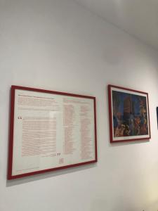 a picture hanging on a wall with a picture at La Presentosa Bed&Breakfast in Ortona