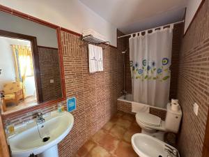 A bathroom at Hotel Restaurante Los Caños de la Alcaiceria
