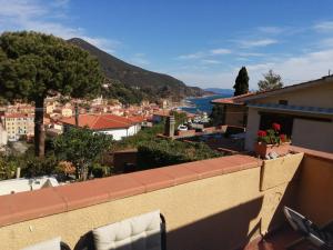 a view of a city from a balcony at Casa dal Ganzetto in Rio Marina