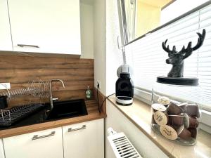 Kuchyň nebo kuchyňský kout v ubytování Ferienwohnung Pauline