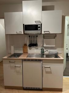 Kuchyň nebo kuchyňský kout v ubytování Wohlfühl Apartment
