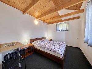 a bedroom with a bed and a desk and a window at Apartment Marika 2 by Interhome in Černý Dŭl