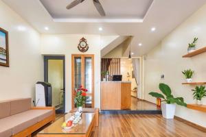 Χώρος καθιστικού στο HoiAn Déjà Blue 2- Private villa with 4BR and pool