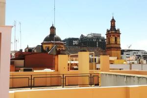 a view of a city from the roof of a building at El Patio de San Bernardo in Seville