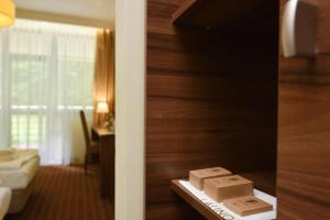 Koupelna v ubytování Hotel Podium