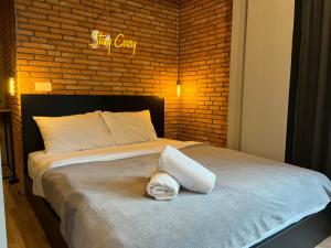 Katil atau katil-katil dalam bilik di Mickitos Apartments - Mavrovo