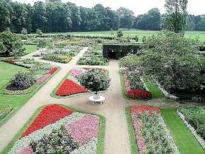 um jardim com flores vermelhas e brancas e um caminho em *F2BR* for your most relaxed & Cosy stay + Free Parking & WiFi em Batley