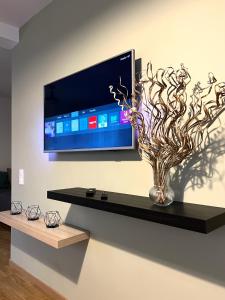TV a/nebo společenská místnost v ubytování ARKA Apartment Juhkentali