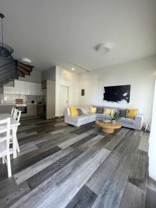 A seating area at Aelia Luxury Beach House