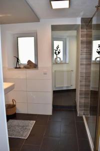 Koupelna v ubytování Haus Erna