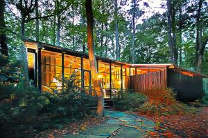 a house in the middle of a forest at Middlesex Beach -- 9 Errett in South Bethany