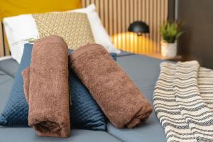 เตียงในห้องที่ Exceptionnel ! Appart luxueux à 8 min à pied du lagon