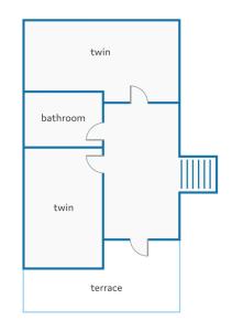 The floor plan of Villa Maria Celia by Villa Plus
