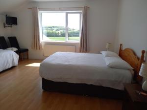 a bedroom with a large bed and a window at Teach na Coille B&B in Midleton