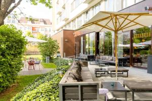 Vonkajšia záhrada v ubytovaní Motel One Wien-Prater