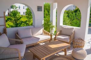 O zonă de relaxare la Apartments Stanaj