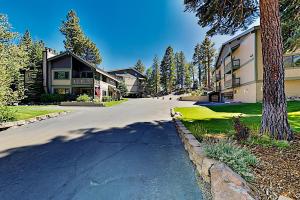 a street in front of a building at Crestview 70 in Mammoth Lakes
