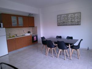 Kuchyň nebo kuchyňský kout v ubytování Konstantinos Apartmend Chalkidiki